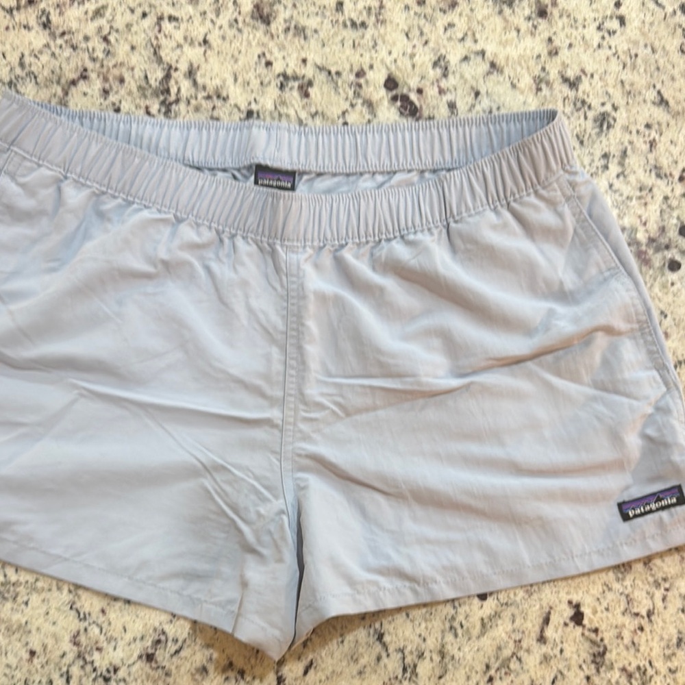 Patagonia Gray Athletic Shorts with Elastic Waistband